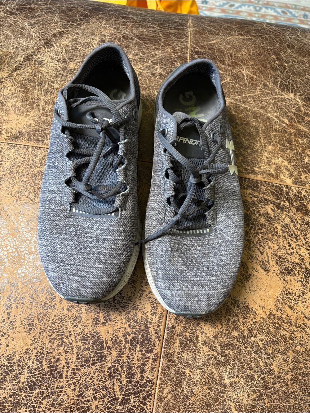 Under Armour Dark Gray Knit Running Sneakers